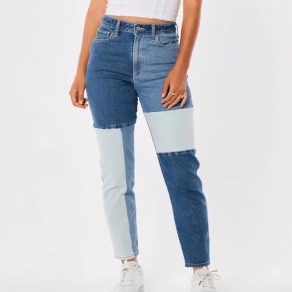 Hollister - Two-Tone Ultra High Rise Mom Jean